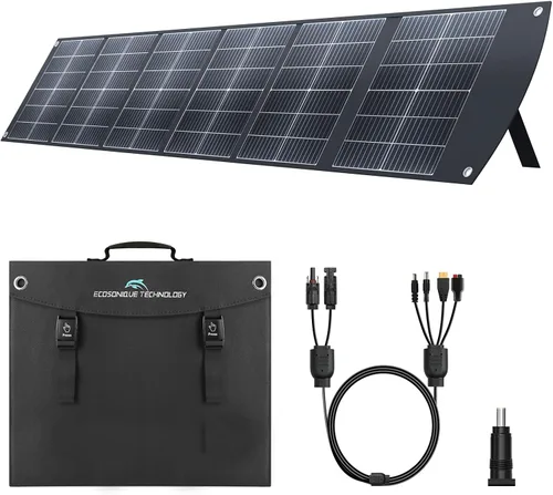 Vista 10 de 100W Panel Solar portátil CPC Material USB-C PD3.0 y 20V DC XT60 Anderson Lightweight, Foldable, USB-A/C Fast Charging, 3m DC Cable, IP65
