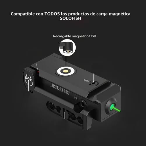 Vista 2 de Cable de carga magnético USB SOLOFISH