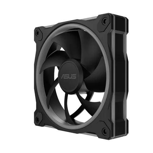 Vista 15 de ASUS Prime MR120 ARGB Fan Negro Paquete Triple, Marco Extra Grueso de 28mm, Silencioso, Enfriamiento de Alto Rendimiento con Control PWM, 20 LEDs