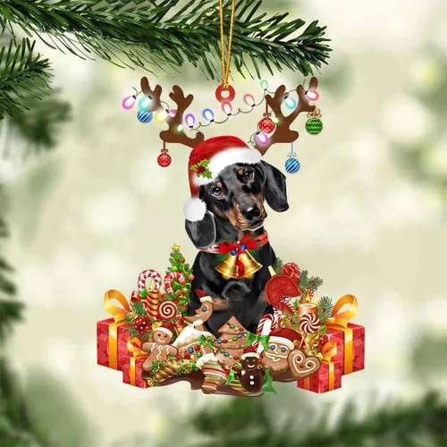 Vista 37 de Nazenti Adorno de Navidad personalizado de reno de Alaskan Malamute – Adorno de perro personalizado para amantes de las mascotas, acrílico plano