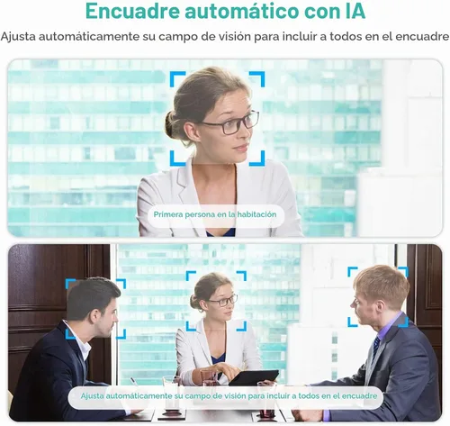 Vista 4 de Cámara de sala de conferencias de audio y video 4K Pro con control remoto para Windows TV, cámara web HD alimentada por IA con micrófono y altavoz