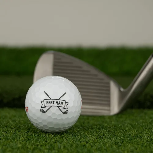 Vista 2 de Wilson - Funda de 3 pelotas de golf personalizadas para hombres, regalo de padrinos de boda, regalos para el padre de la novia, diseño personalizado