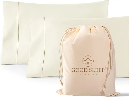 Vista 25 de Juego de 2 fundas de almohada estándar de 1000 hilos, 100% algodón egipcio, fundas de almohada 01. blanco