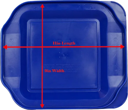 Vista 3 de Pyrex Tapa de repuesto de almacenamiento de alimentos azul 222 de 2 cuartos (paquete de 2) - Fabricado en los Estados Unidos