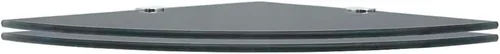 Vista 8 de Black Tempered Glass Corner Shelf, Small Wall Mounted Shelf with Chrome Supports, 33.1 lb Capacity for Kitchen, Bathroom, Living Room