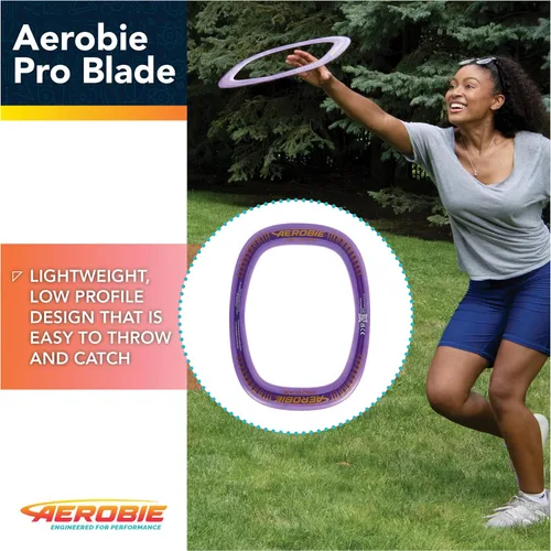 Vista 3 de Aerobie Pro Blade Anillo de Lanzamiento, Juguete Ligero para Niños para Disc Golf, Juegos en el Patio Trasero y Más, Juegos al Aire Libre