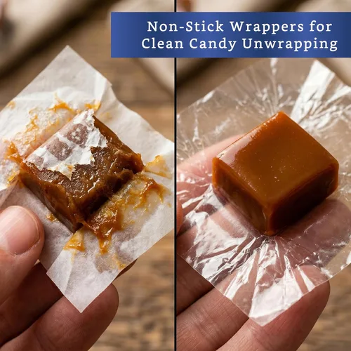 Vista 4 de FIESTA WRAPS Envoltorios transparentes de caramelos para caramelos (600 piezas de 2.5 x 3.5 pulgadas) - Envoltura de celofán transparente natural