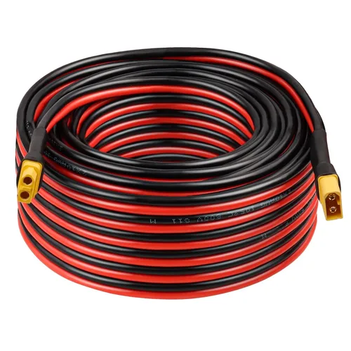 Vista 19 de Cable de extensión XT60 de 10 AWG de 1 pie, 2 unidades, 2, 3, 5, 10, 10, 15, 20, 25, 30, 35, 40, 50, 75, 100 pies, conector hembra a macho XT60