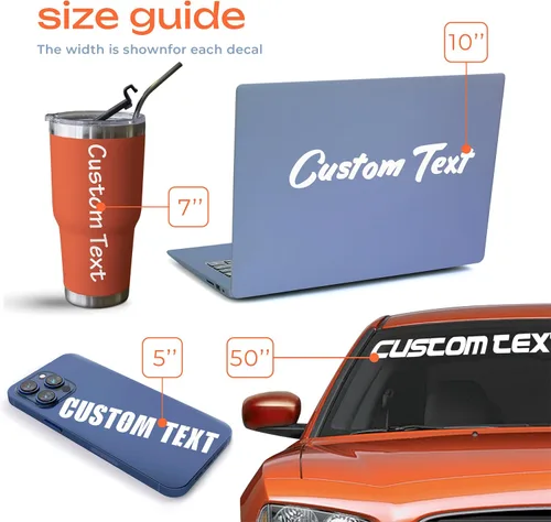 Vista 3 de Increíble calcomanía de vinilo – Calcomanía personalizada con nombre de texto compatible con vasos, portátiles, barcos, cascos, botellas