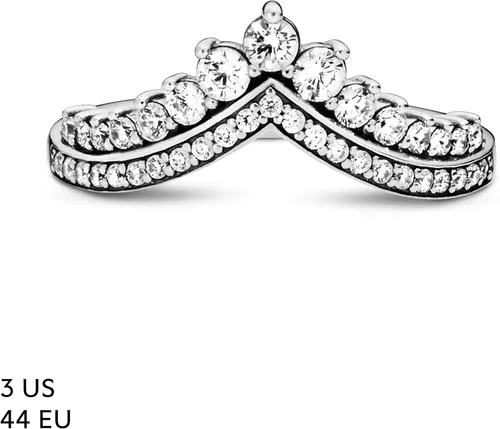 Vista 7 de PANDORA Joyería - Anillo de circonita cúbica Princess Wish - Regalo para ella - Plata de ley, Metal, Zirconia cúbica