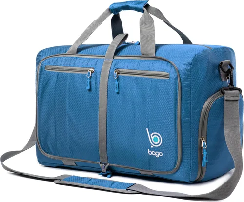 Vista 46 de Bago Travel Duffle Bag for Women & Men. Medium Duffel Bag for Traveling Todo negro