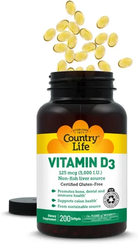Vista 8 de Country Life Vitamina D3 5000 I.U., 200-Softgel