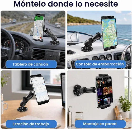 Vista 4 de Keuvirya Soporte de tableta resistente para camión y vehículo, soporte