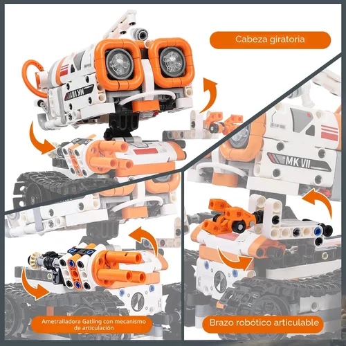 Vista 5 de Kyanio Kits de Robótica STEM para Niños de 8-12 y 8-14 Años, Conjunto de Construcción de Robot de Control Remoto/APP y Programación 3 en 1