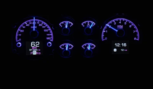 Vista 8 de Dakota Digital 78-88 Chevy Monte Carlo Kit de calibre personalizable aleación de plata HDX-78C-MC-S