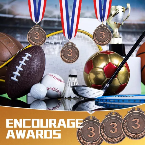Vista 7 de Sasylvia 120 medallas de oro y plata de bronce, medallas ganadoras de premios, medallas para adultos y niños, medallas para béisbol, softbol
