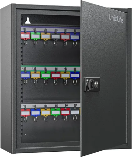 Vista 14 de Uniclife Gabinete de llave de acero de 20 llaves, caja de llaves con Negro