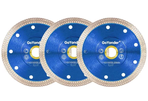 Vista 9 de GoYonder Hoja de Sierra de Diamante Super Delgada de 4" para Amoladora Hoja de Azulejo, Hoja de Sierra de Diamante para Cortar Azulejos de Porcelana
