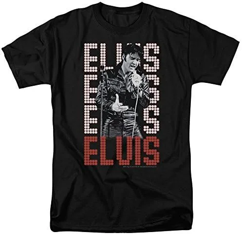 Vista 2 de Popfunk Camiseta y calcomanías clásicas de Elvis Presley King of Rock and Roll Music