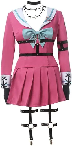 Vista 7 de Nuoqi MIU Iruma - Disfraz de cosplay MIU de anime para mujer, color rosa, uniforme