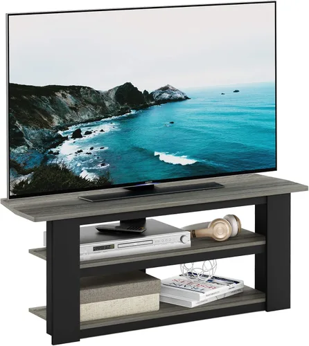 Vista 10 de Furinno Turn-N-Tube Centro de Entretenimiento Pequeño de 4 Niveles de Montaje Fácil / Soporte para TV / Unidad para TV / Escritorio para TV, Acero