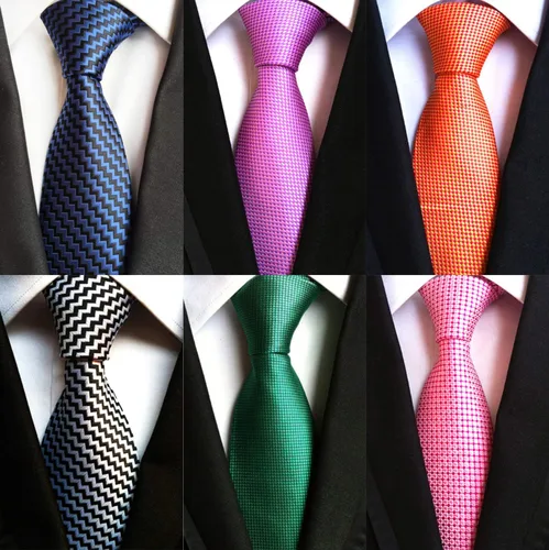 Vista 73 de WeiShang Lote de 6 corbatas clásicas de seda para hombre, corbatas tejidas jacquard