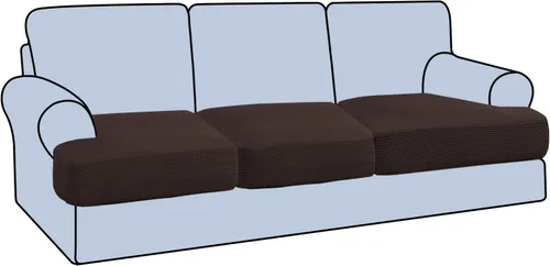 Vista 22 de H.VERSAILTEX Funda elástica para sillón con cojín en forma de T, fundas de cojín en T para sillón y sofá de sala de estar, funda para sofá, funda