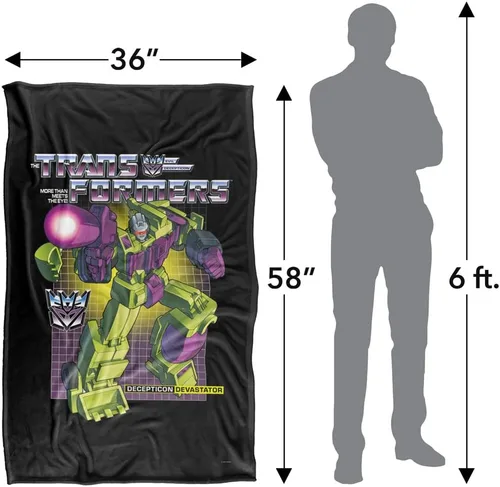 Vista 5 de Transformers Devastator - Manta de tacto sedoso, súper suave, 36 x 58 pulgadas
