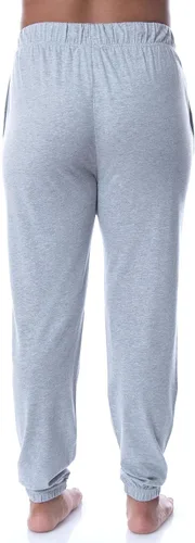 Vista 2 de INTIMO Gremlins Mogwai Rules - Pantalones de pijama para mujer, con logotipo de las reglas de Mogwai, gris
