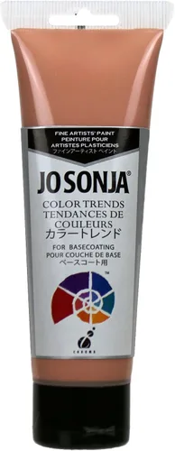 Vista 45 de Jo Sonja Color Trends - Tubo acrílico de flujo mate de 4 onzas - Latón antiguo