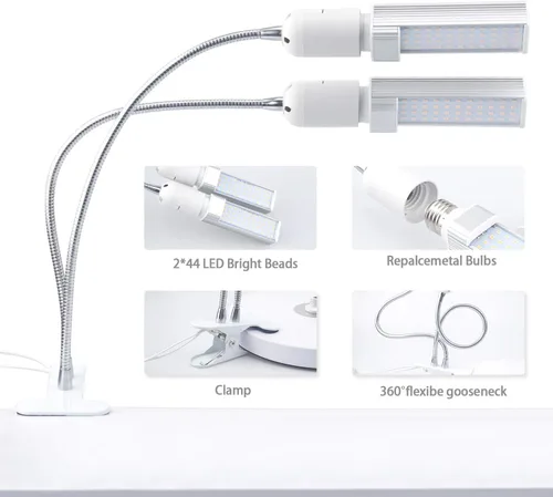 Vista 4 de A Plus Luces LED inteligentes de cultivo para plantas de interior – Simulación de brillo de luz solar en tiempo real, luz de crecimiento de espectro