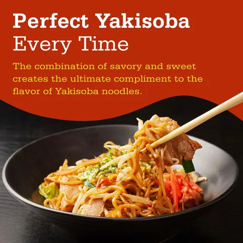 Vista 3 de Salsa Otafuku Yakisoba para fideos salteados japoneses (14 onzas) Auténtico sabor Umami sin gluten y vegano, sin sabores, colores ni conservantes