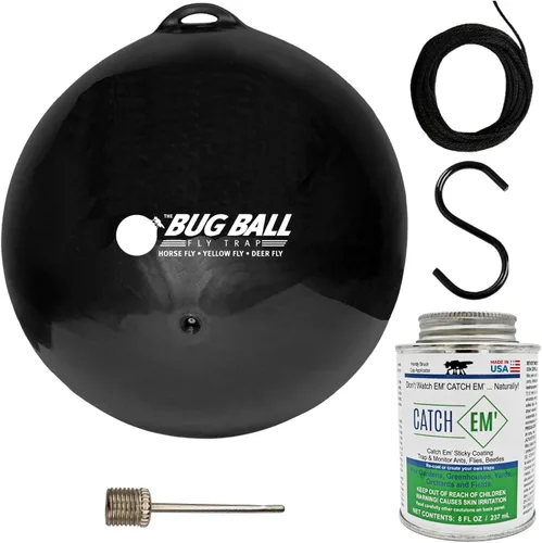 Vista 8 de Bug Ball Deer Fly Ball Starter Kit completo - Trampa para moscas y insectos, paquete de 3