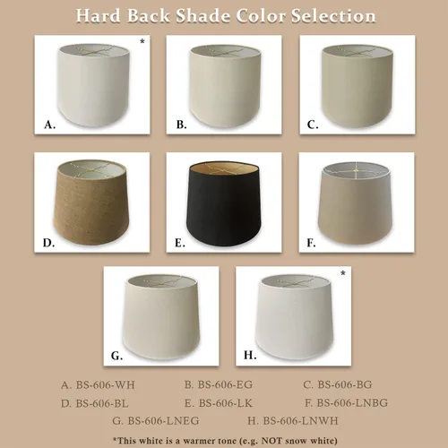 Vista 5 de Royal Designs, Inc. Persiana de tambor poco profundo cónico, HB-606-12BG, beige, 8 x 12 x 8.5