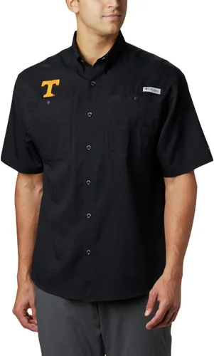 Vista 15 de Columbia NCAA Camisa Tamiami de Manga Corta para Hombre Universitaria Tallas Grandes y Altas Fla - Azul