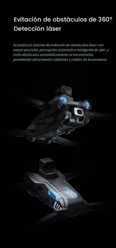 Vista 5 de Wingshot i8 Max 4K Drone con cámara 4K, drones para adultos, evitar obstáculos, WiFi FPV RC Quadcopter con control de gestos, mini drones plegables