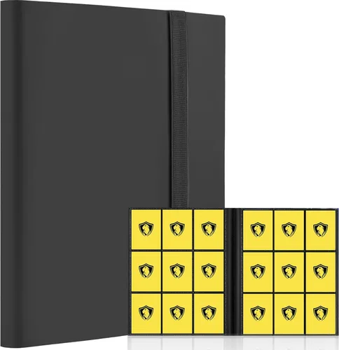 Vista 27 de Carpeta de tarjetas coleccionables de 9 bolsillos, libro de tarjetas premium para 360 tarjetas, álbum de tarjetas resistente para tarjetas