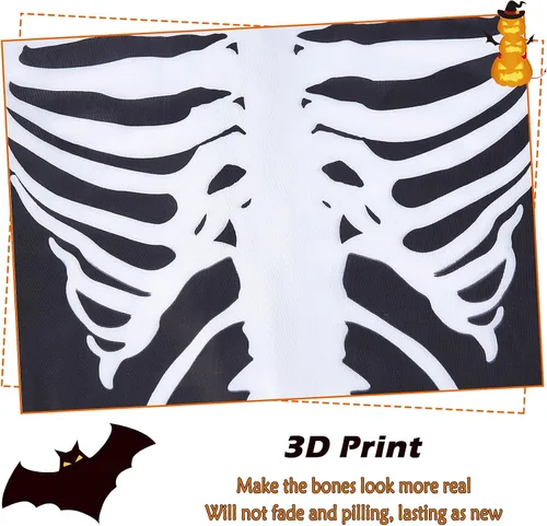 Vista 6 de Lovekider. Disfraz de Halloween para niñas, disfraz de esqueleto 3D, overol de cosplay, tallas 7-14.