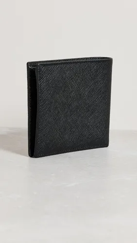 Vista 3 de Prada Cartera Billfold Saffiano negra pre-amada para mujer, Negro