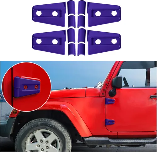 Vista 17 de 4 cubiertas protectoras de bisagra de puerta para Jeep Wrangler JK 2007-2018 de 2 puertas (negro)