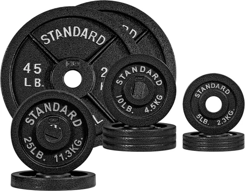 Vista 10 de CAP Barbell 2-Inch Olympic Cast Iron Plate Weight Set 75-285 lbs Multiple Options