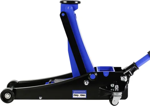Vista 6 de PULLAFUN Gato de piso de perfil bajo de 3 toneladas, capacidad de 6600 libras con pistón doble, bomba de elevación rápida de acero estable