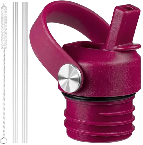 Vista 18 de Tapa de popote para Hydroflask, tapas con popote para Hydro Flask de boca estándar de 18, 21, 24 onzas, tapa deportiva de repuesto para tapa