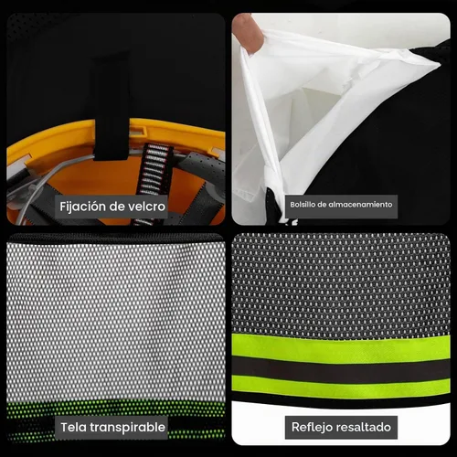 Vista 5 de TCCFCCT Protector Solar de Ala Completa con Malla para el Cuello, Visera Solar de Alta Visibilidad con Protección para el Cuello y Bandana Diadema