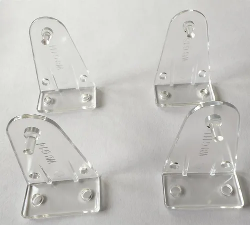 Vista 2 de Cutelec 4 clips de sujeción para riel inferior de color transparente para persianas de alto perfil