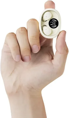 Vista 9 de Pequeños auriculares invisibles para dormir, inalámbricos más pequeños, Bluetooth, de perfil bajo, microdiminutos y discretos, con micrófono
