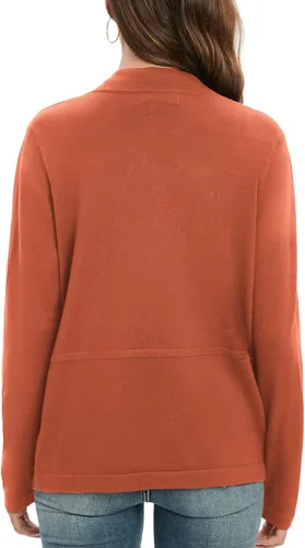 Vista 3 de GRACE KARIN Chaqueta de punto para mujer, con parte delantera abierta, con solapa, de manga larga, con bolsillos