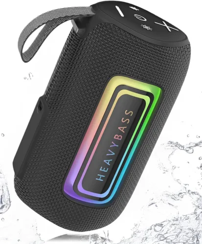 Vista 9 de Altavoces Bluetooth inalámbricos, altavoz portátil de 80 W máximo con graves profundos, tiempo de reproducción de 20 horas, IPX6 impermeable, doble