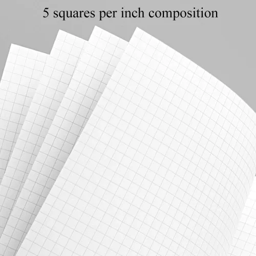 Vista 3 de SHININGSOUL - Cuaderno de espiral de papel cuadriculado de 8.5 x 11 pulgadas, cuaderno de papel cuadriculado A4 grueso de 110 GSM, cuaderno de tapa