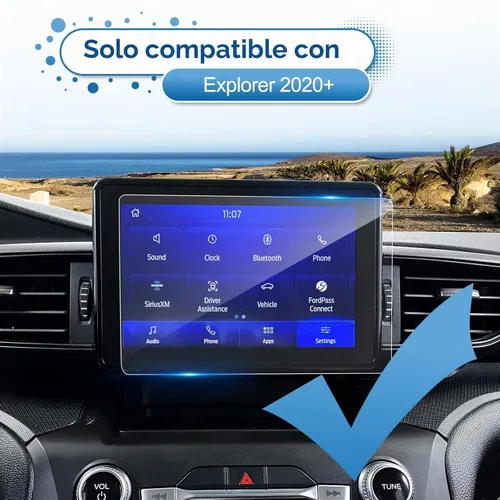 Vista 2 de Protector de pantalla Explorer 2020-2023 2024 para Ford Explorer (Base/XLT/ST-Line/Limited/Timberline) Pantalla táctil de 8 pulgadas, vidrio
